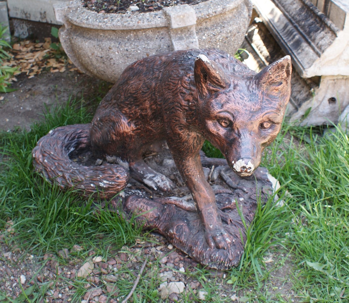 Concrete Garden Fox Statue