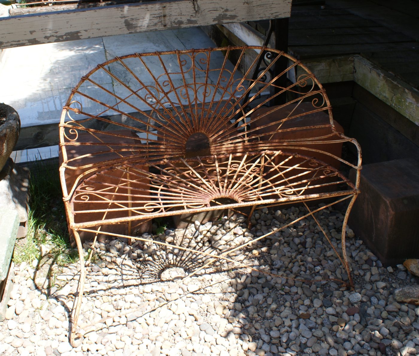 Iron Patio Bench