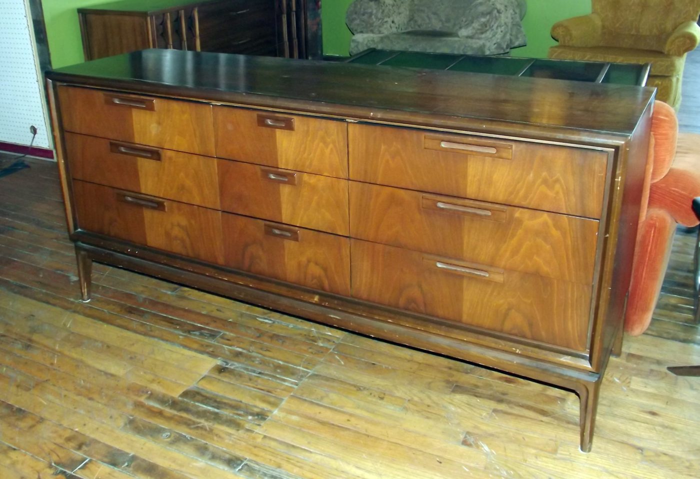 9 Drawer MCM Console Dresser