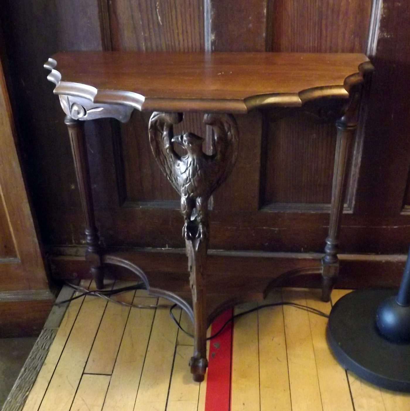 Small Entry Table w Eagle Carving