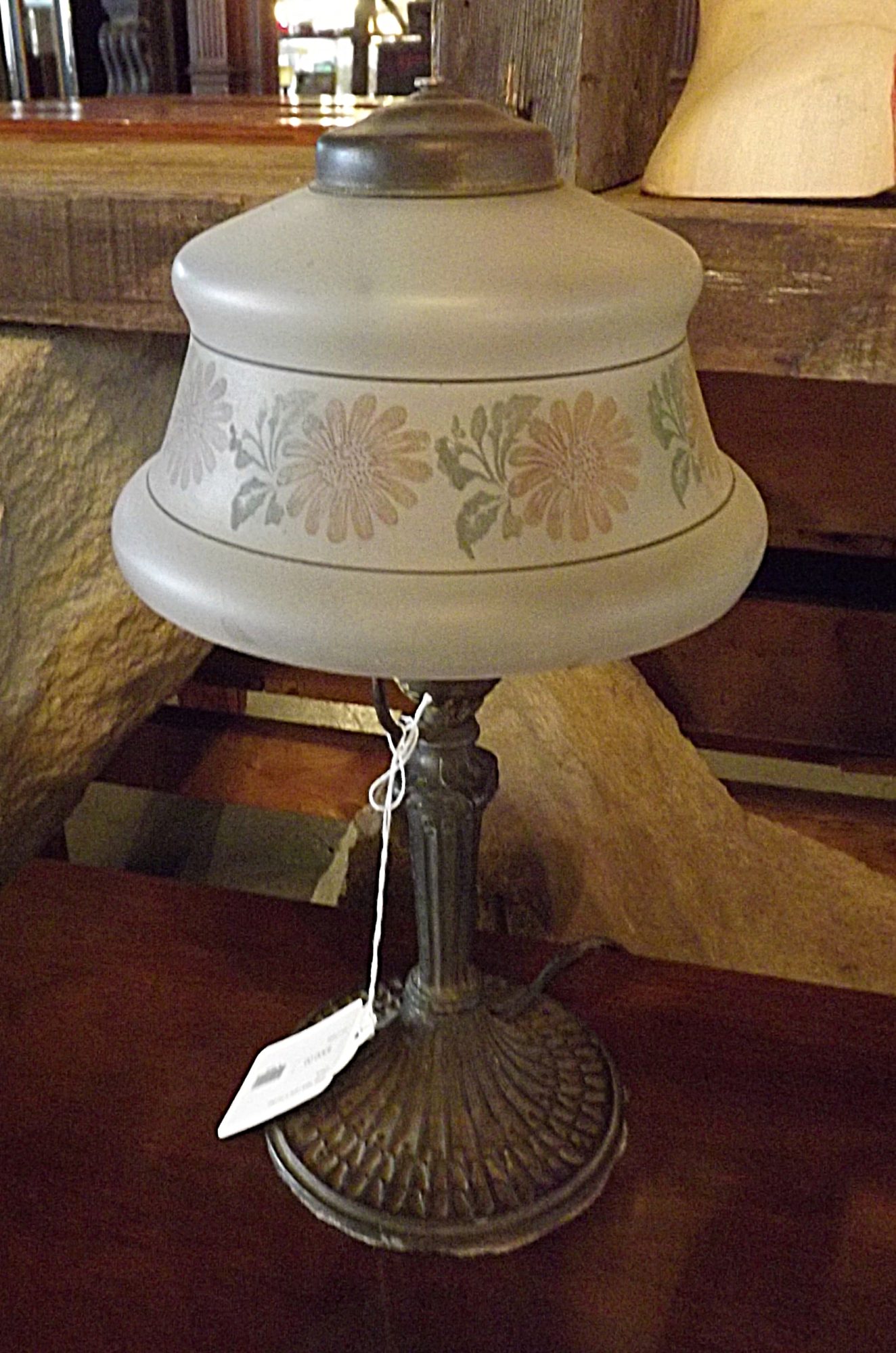 Small Table Lamp w Frosted Shade