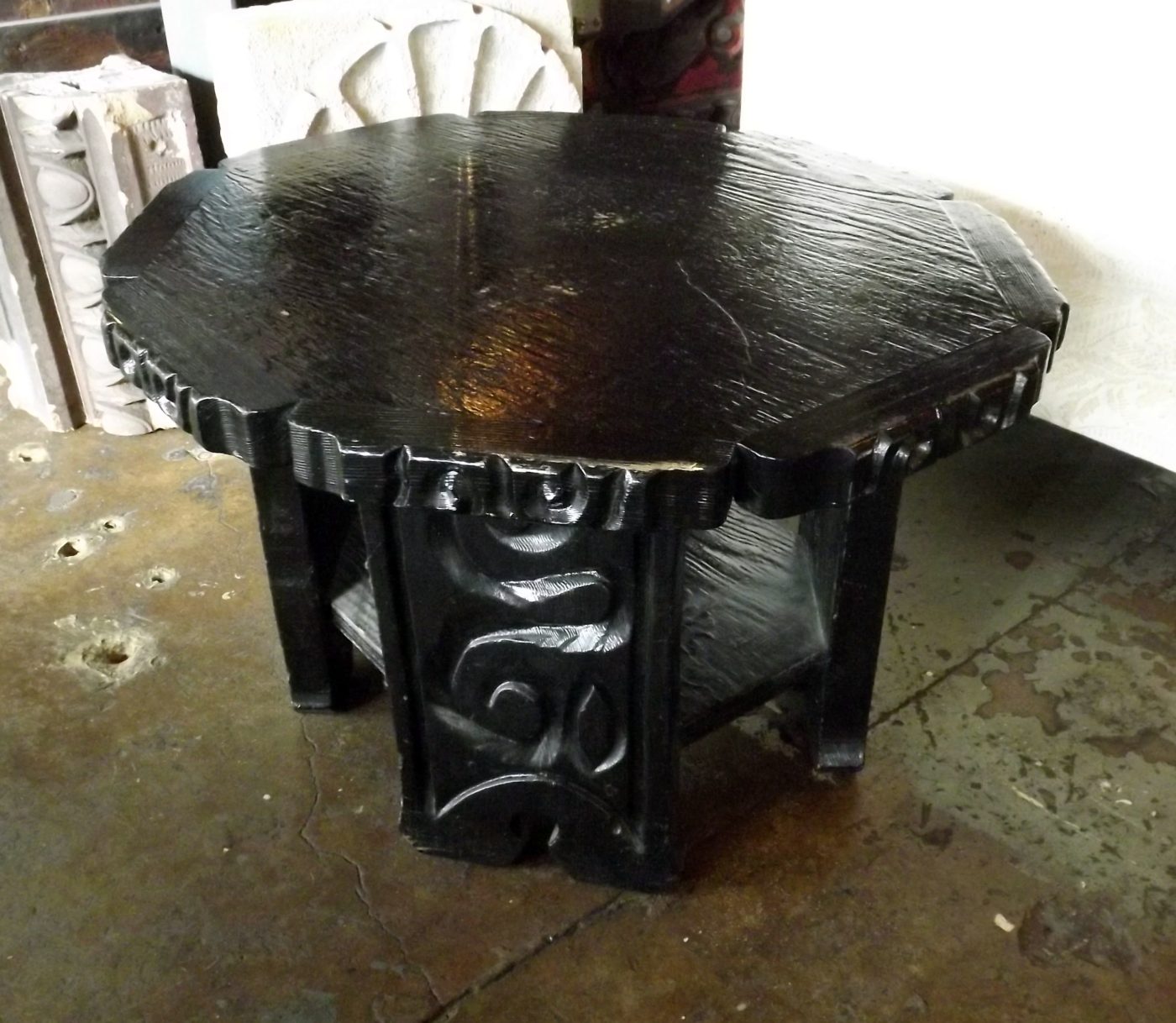 Black Primitive Side Table