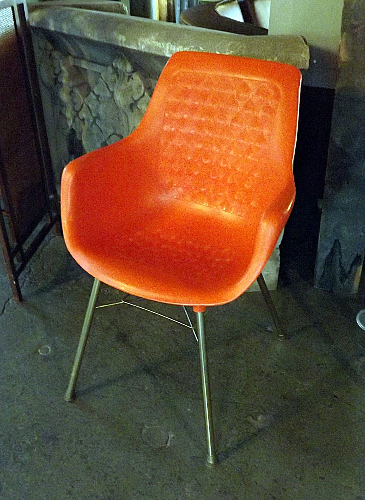 MCM Orange Shell Chair