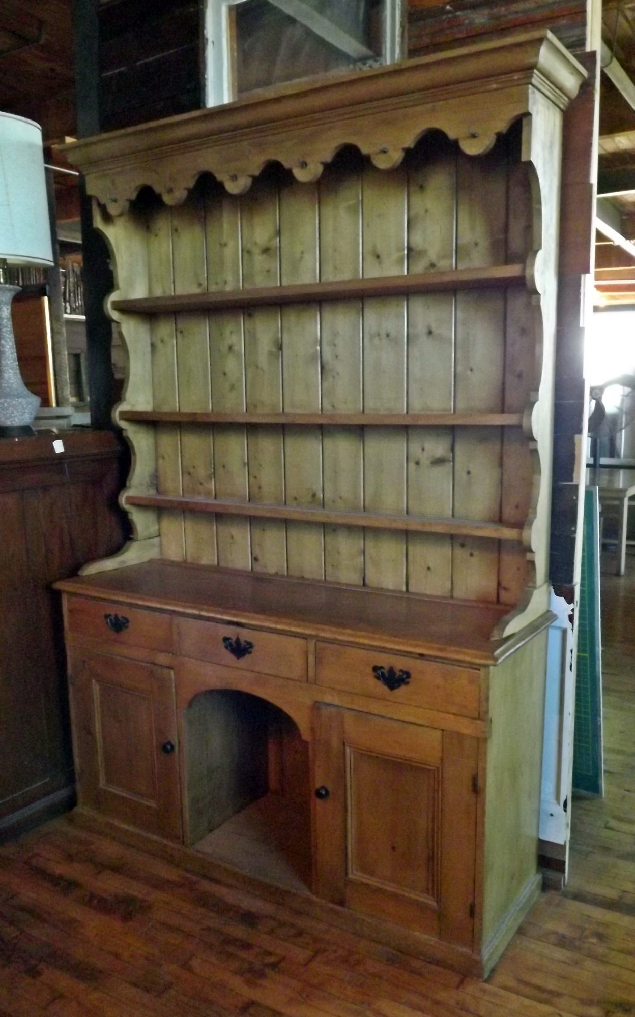 Antique Pine China Display