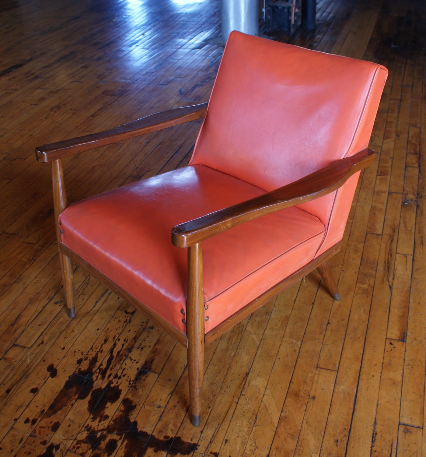 Danish Style Orange Arm Chair