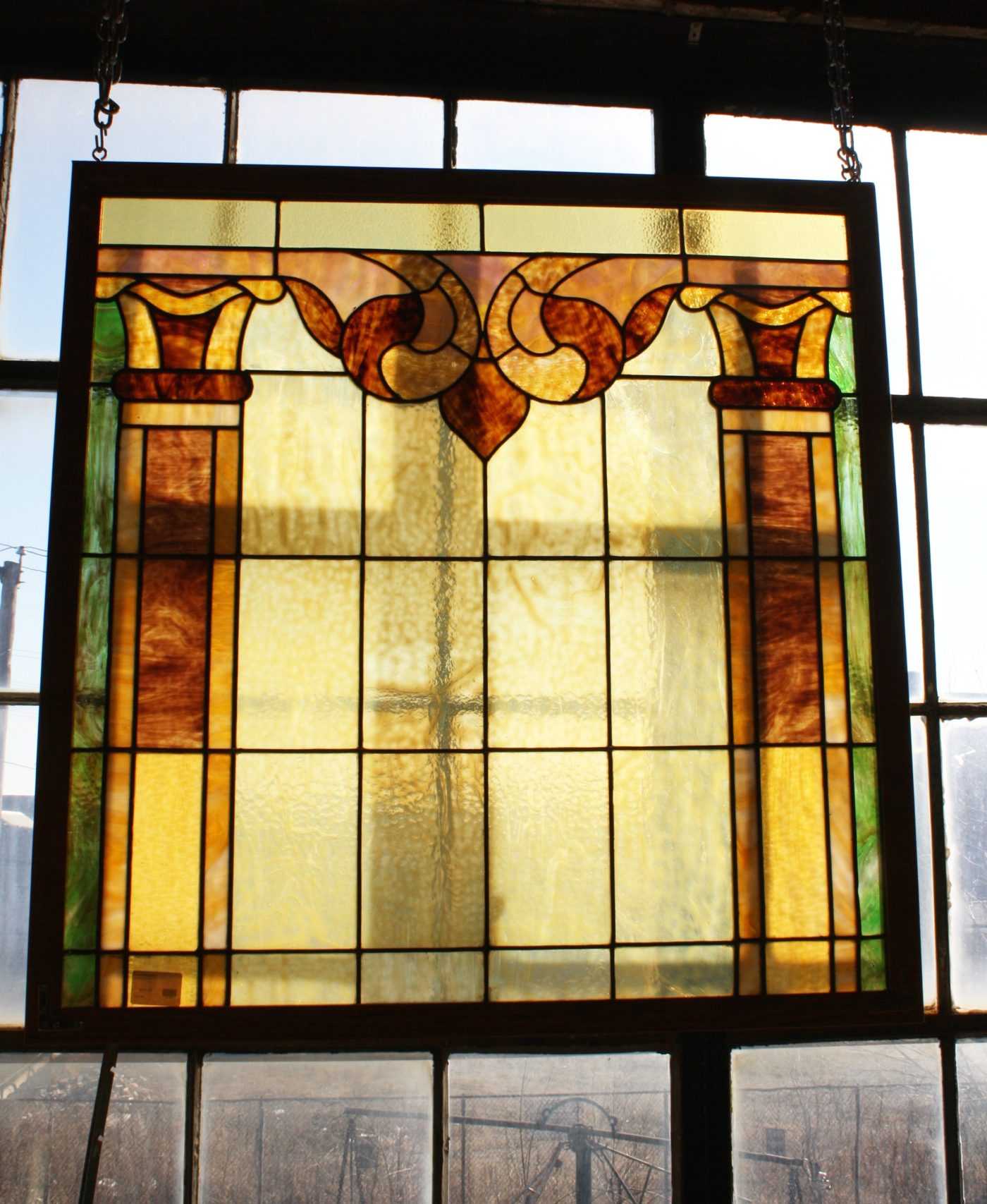 Caramel Stained Glass in Frame