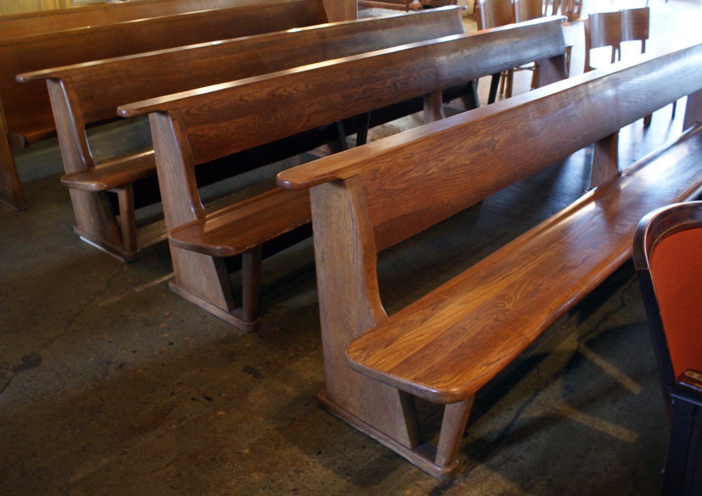 Mid Century Oak Pew