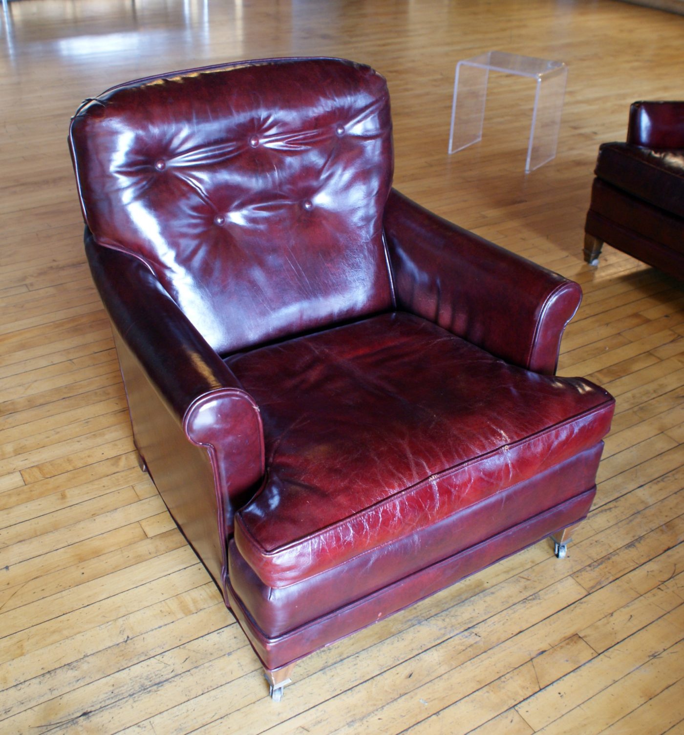 Red Leather Club Chair