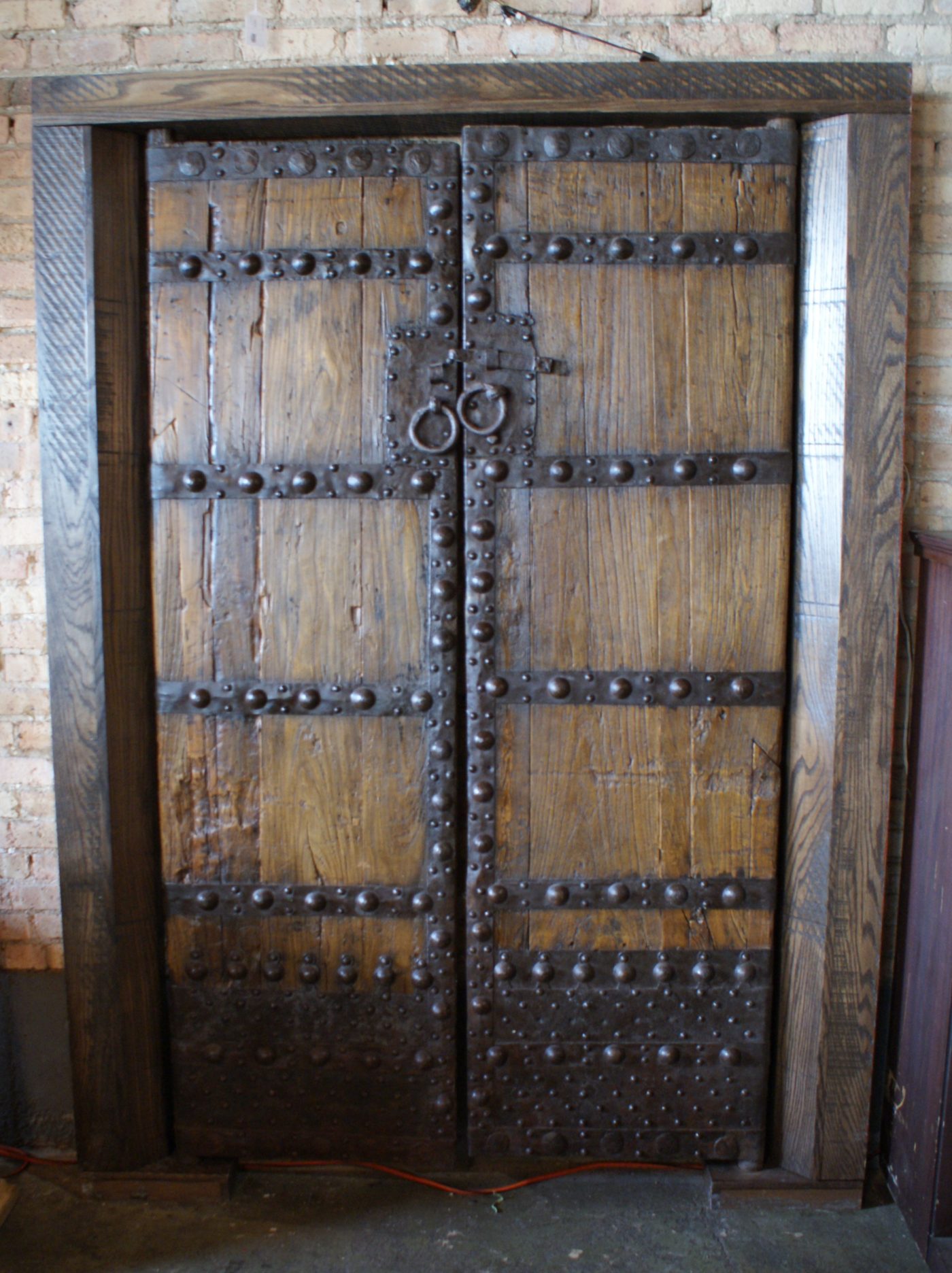 Antique Chinese Gate Doors in Frame