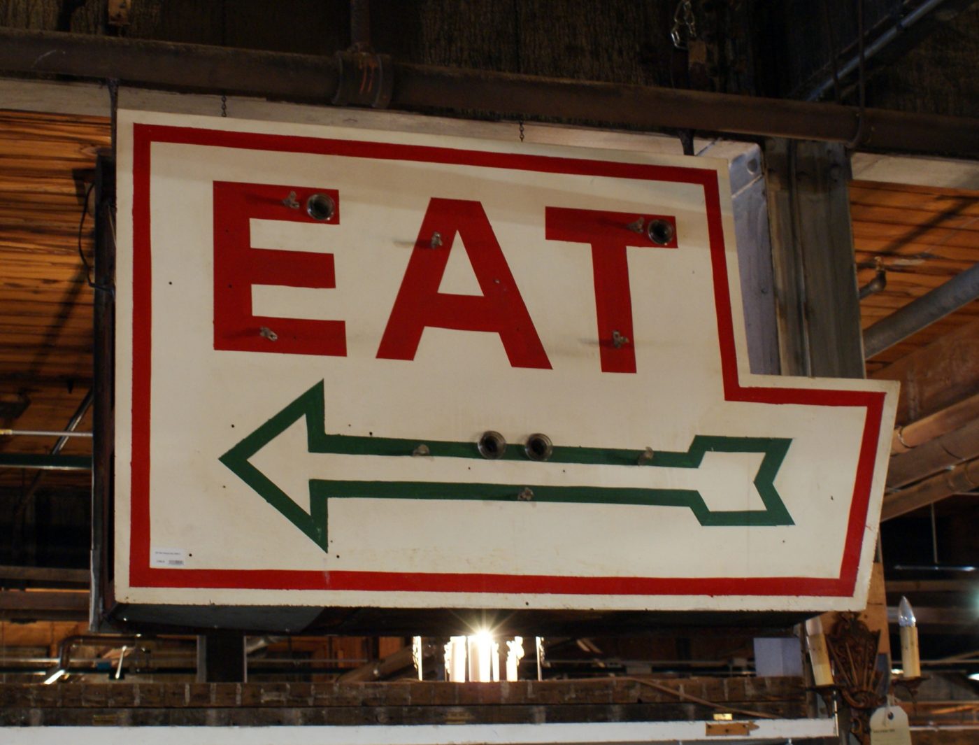 EAT Neon Hanging Sign