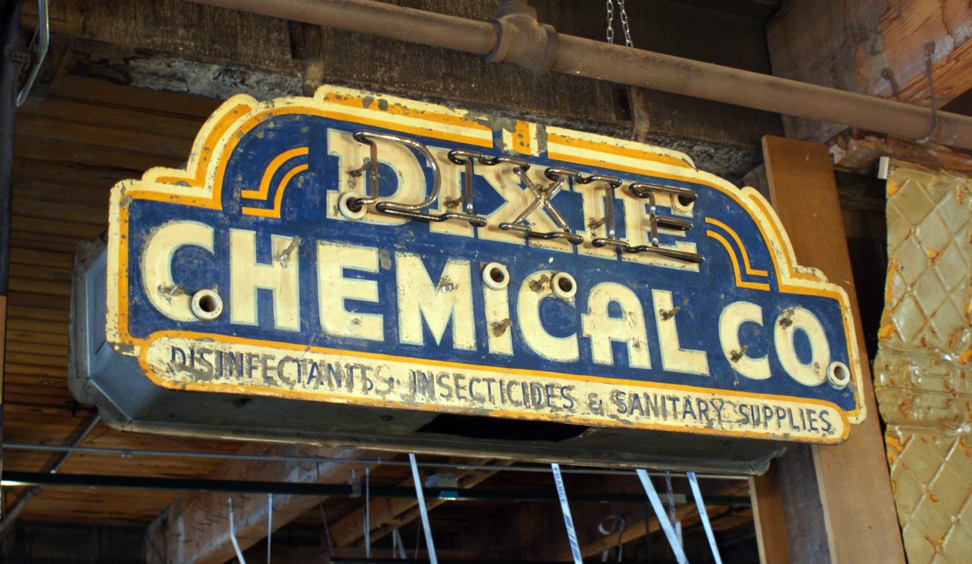 Dixie Chemical Co Neon Hanging Sign