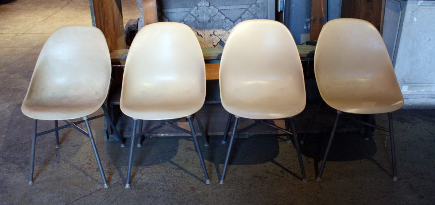 Beige Plastic Shell Chair