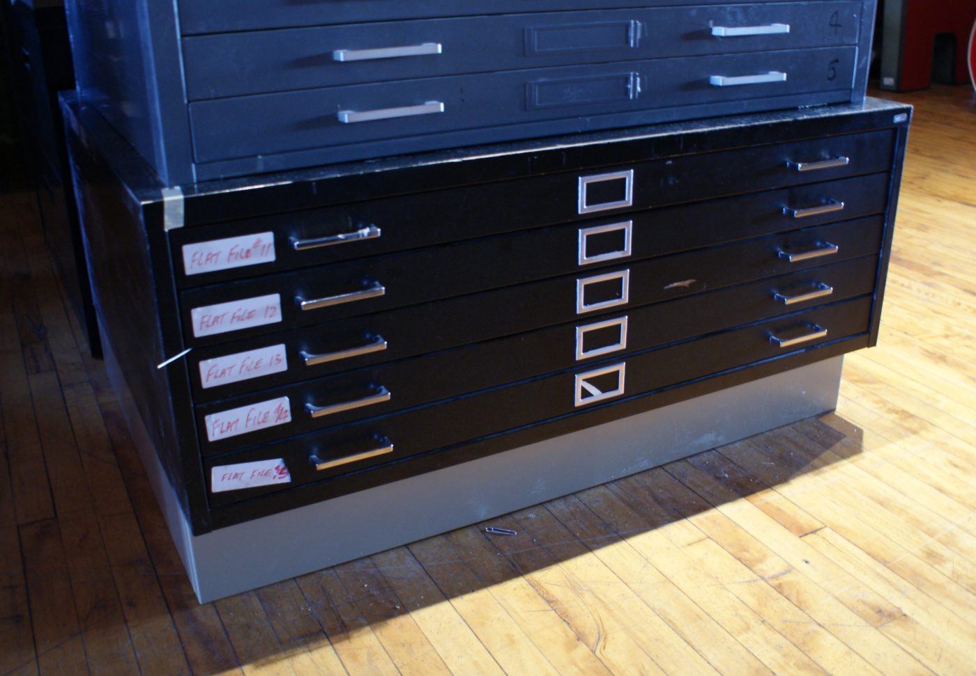 Black 5 Drawer Flat File