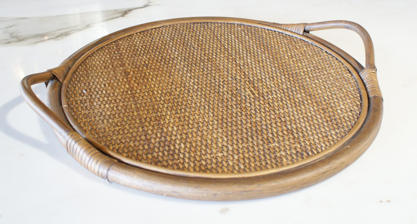 Vintage Rattan Serving Tray