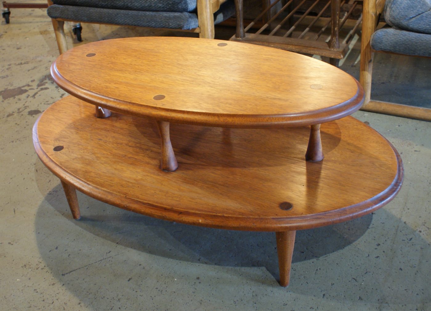 Custom Walnut 2 Tier Coffee Table