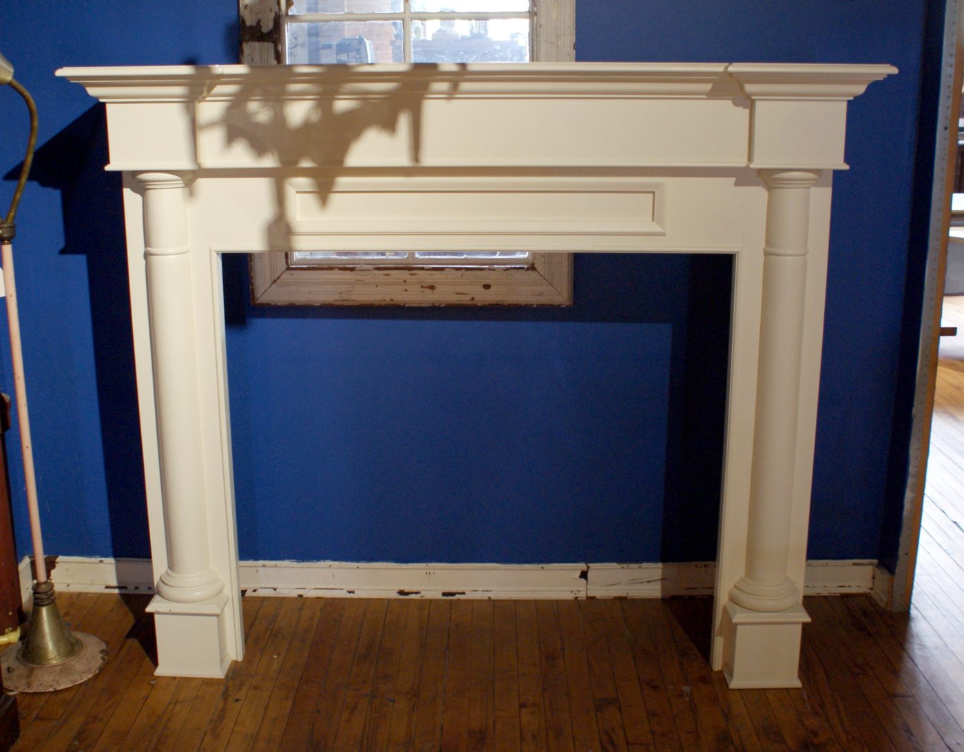 Large White Painted Mantel