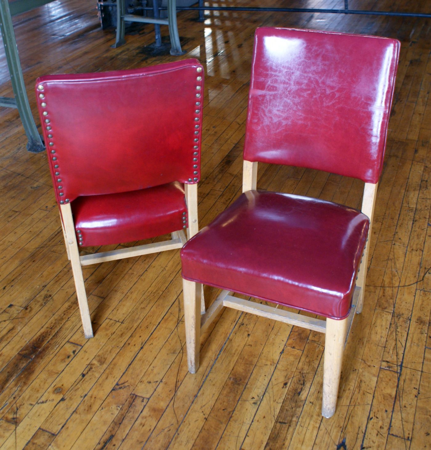 Red Vinyl Dining Chair by Jasper