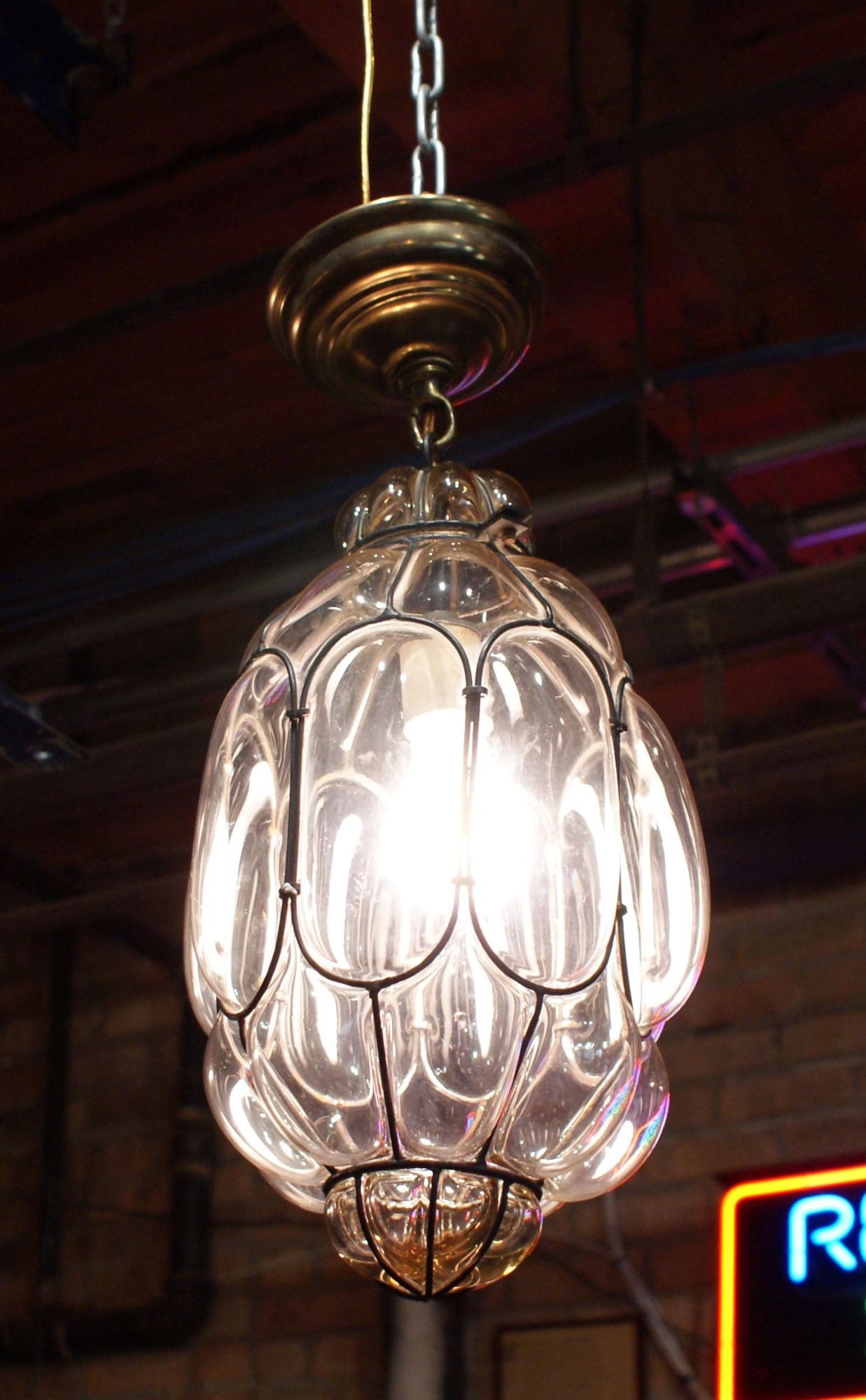 Art Glass Bubble Lamp PAIR