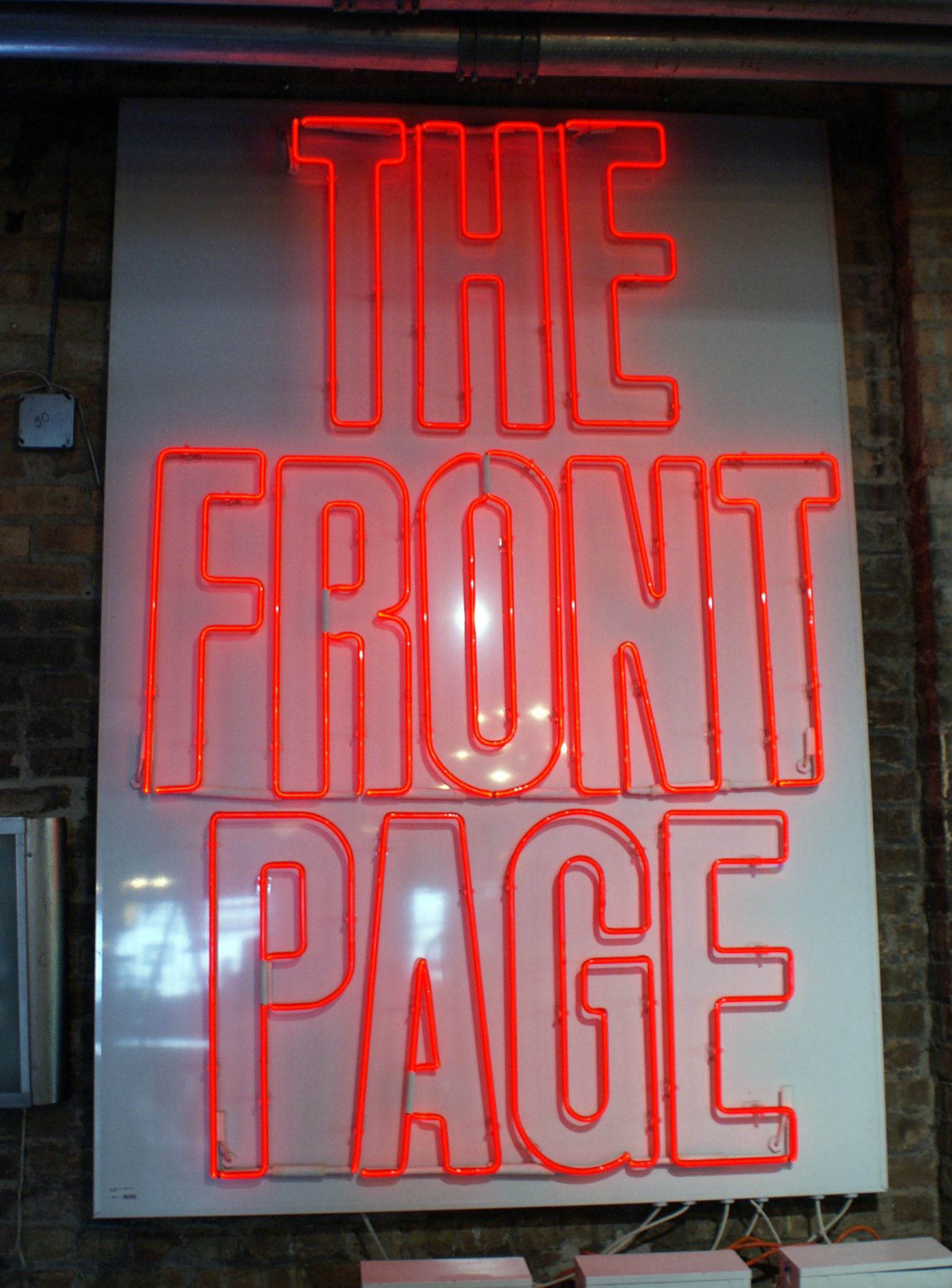 THE FRONT PAGE 1986 Neon Sign