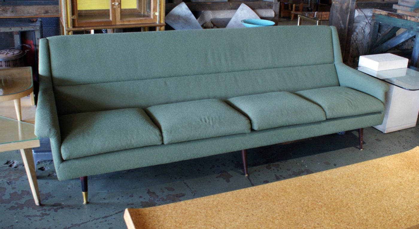 Green Danish Style MCM Sofa