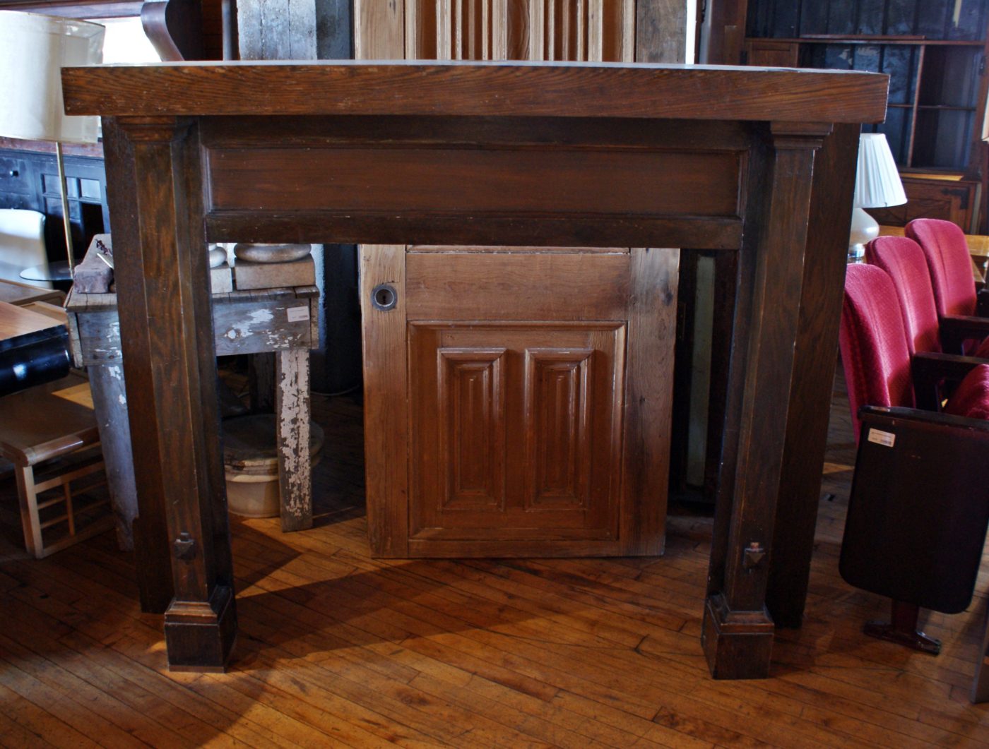 Arts and Crafts Oak Mantel