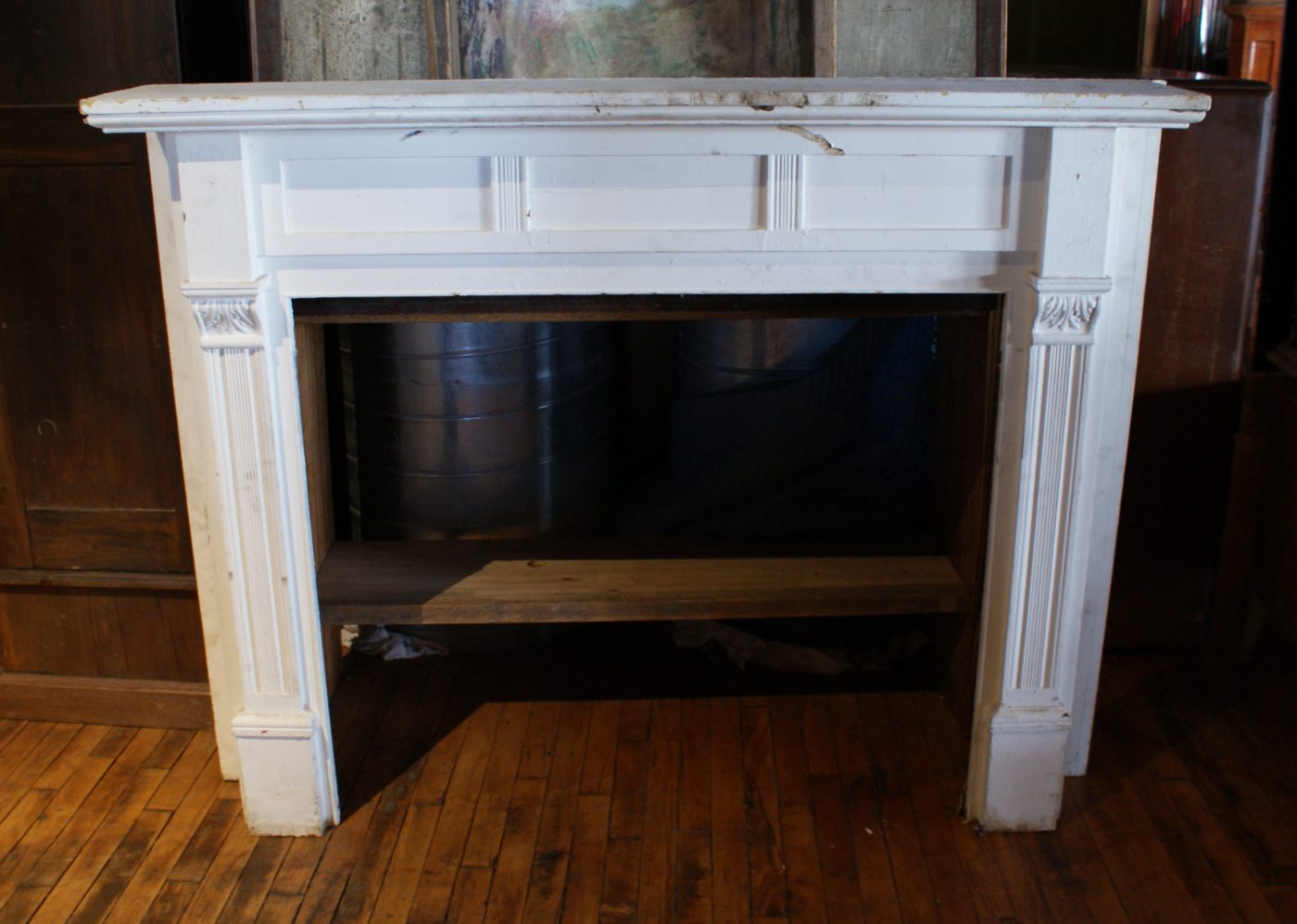 White Painted 3 Panel Mantel