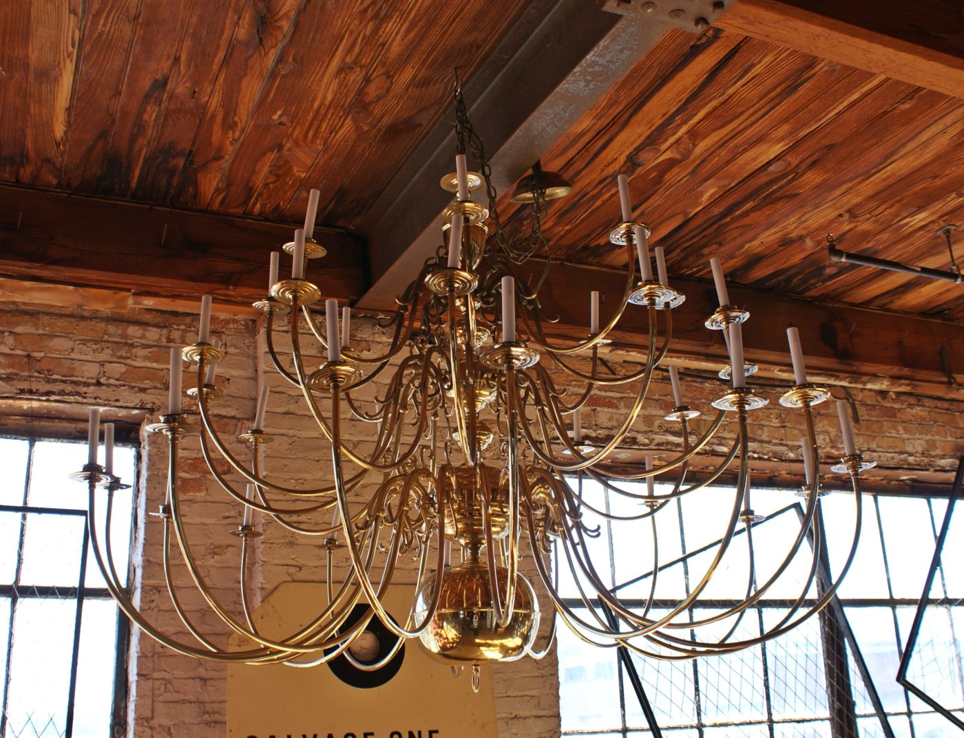 Giant 3 Tier Brass Chandelier