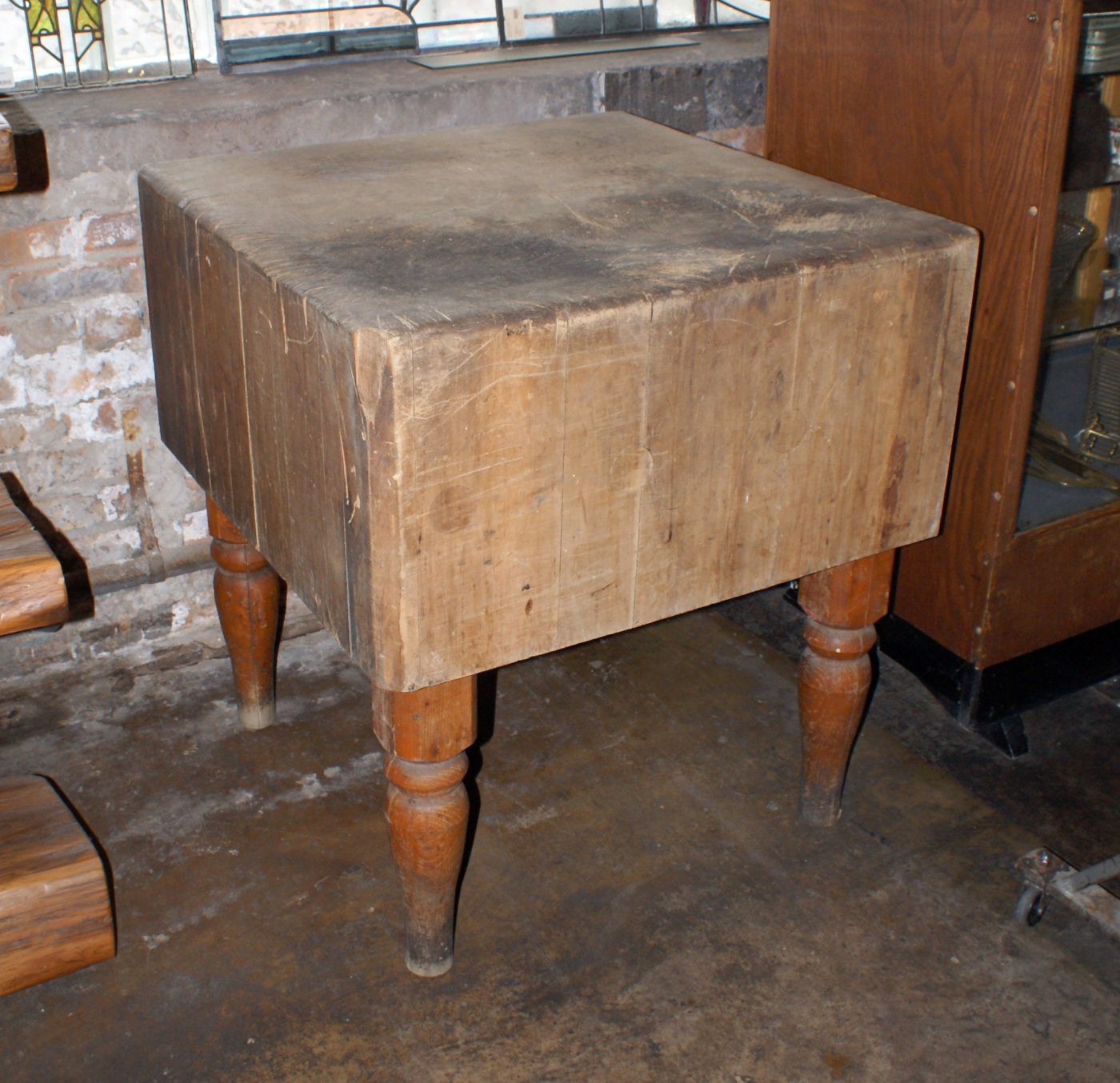 Antique Butcher Block Table