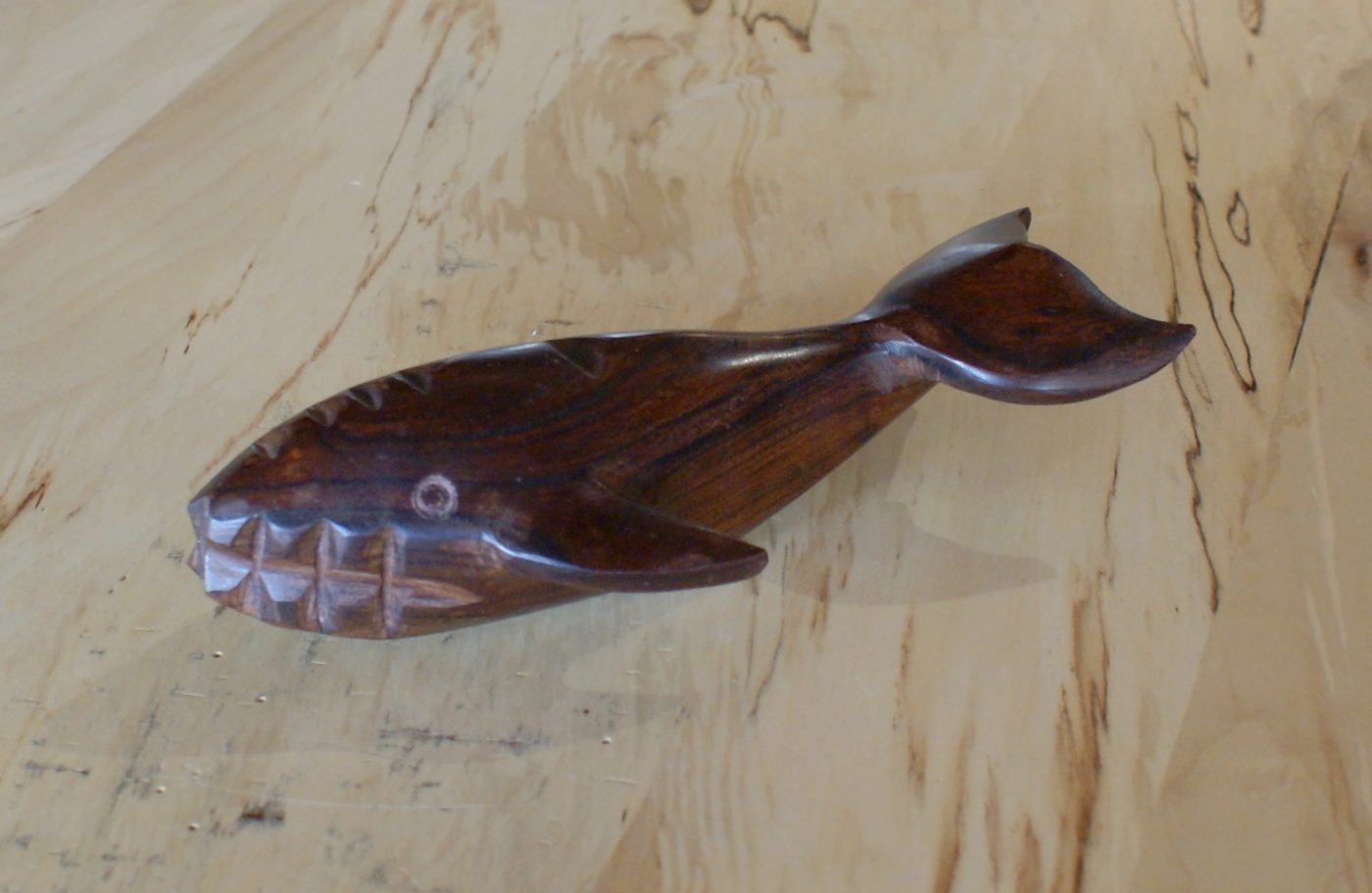 Vintage Carved Wooden Whale