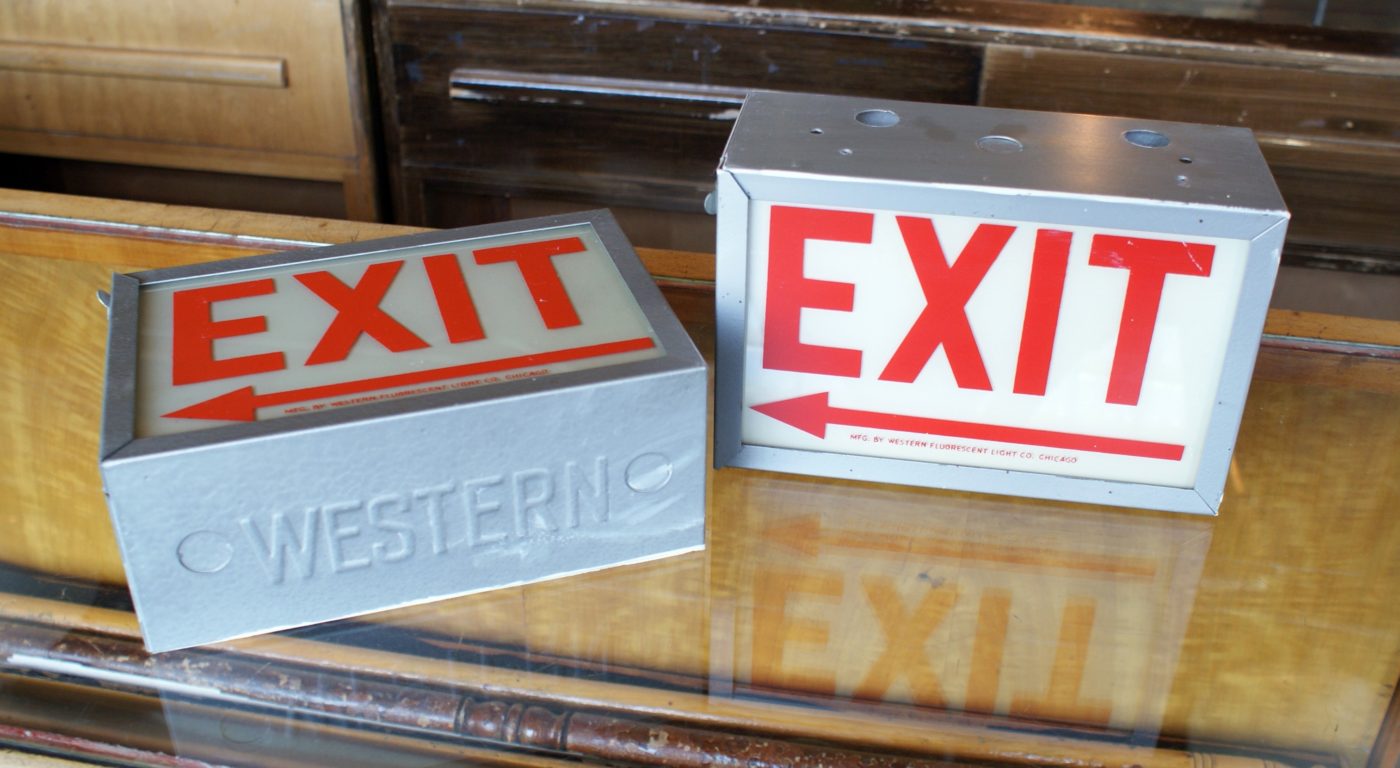 Vintage Western Lighting Inc Exit Sign