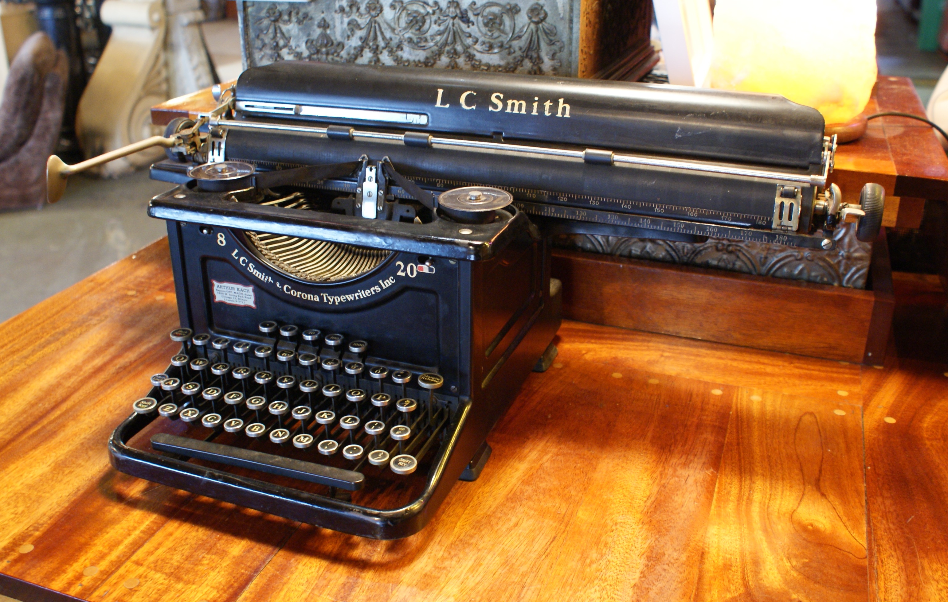 antique lc smith typewriter