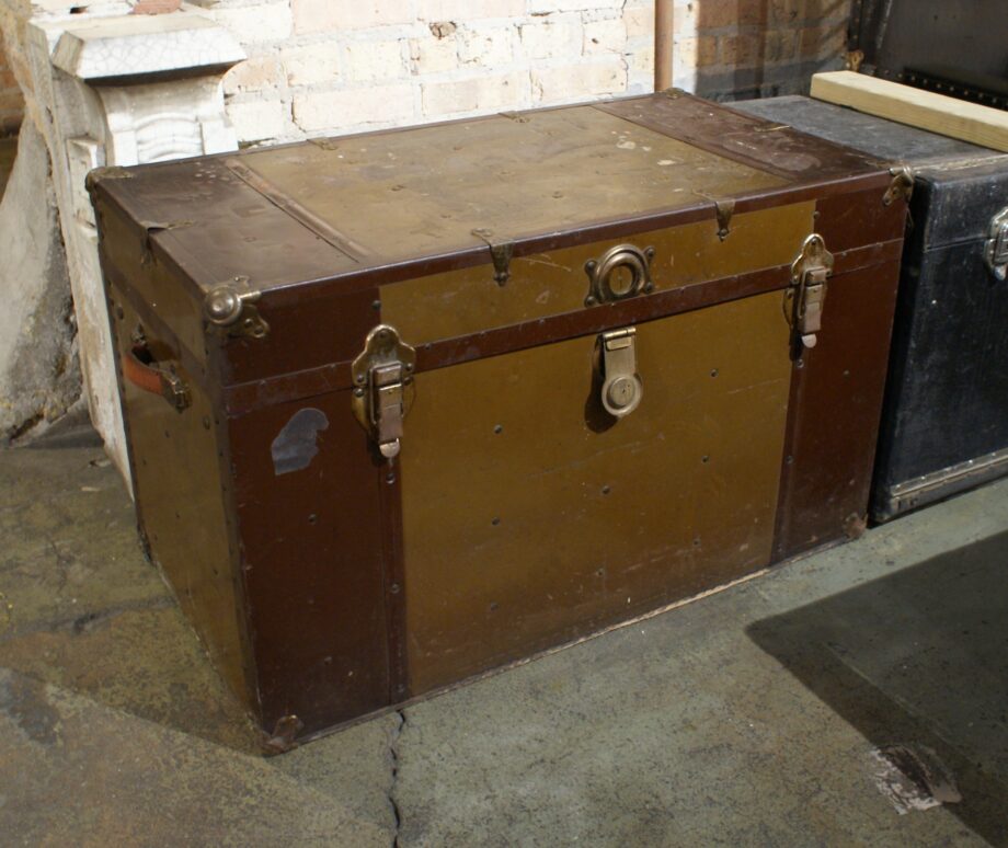 Brown Steamer Trunk