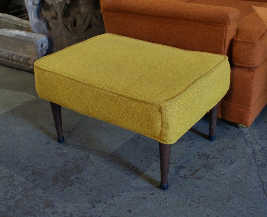 MCM Ochre Upholstered Ottoman