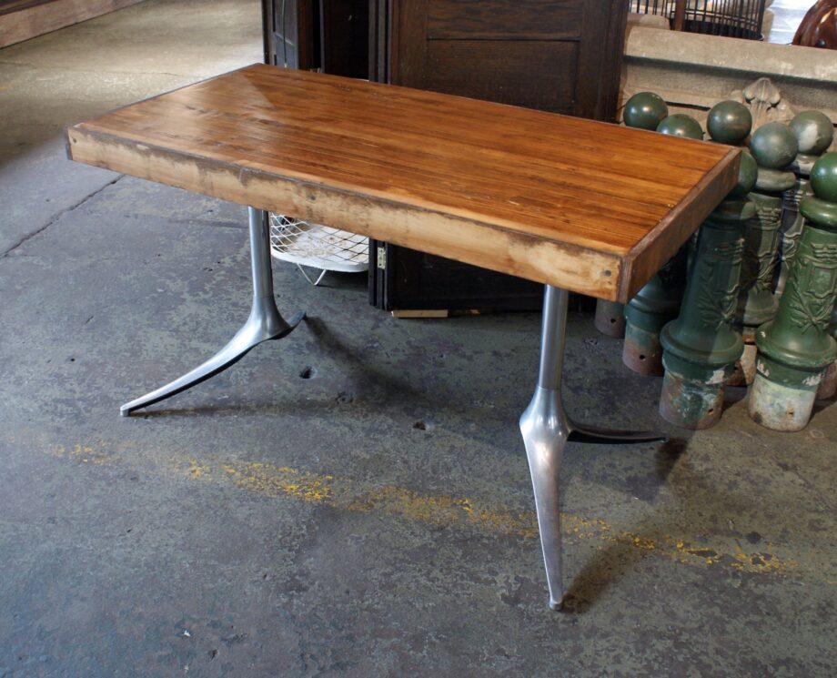 Small Custom Bowling Alley Lane Dining Table w MCM Legs