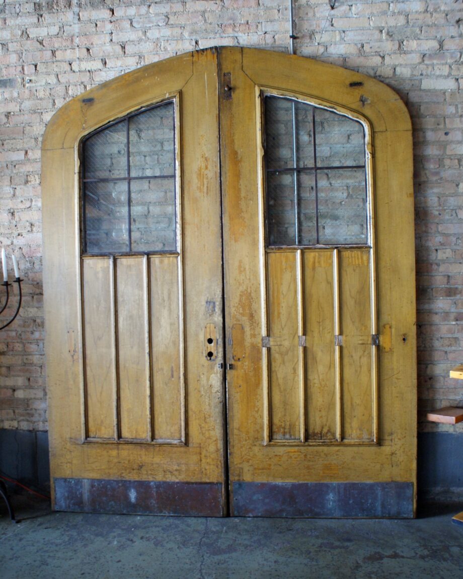 Large Arch Top Windowed Entry Door PAIR