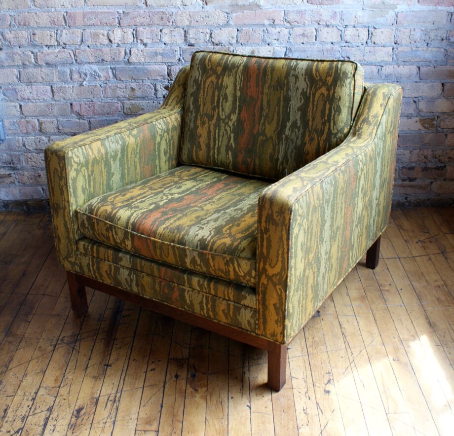 MCM Olive Patterned Arm Chair