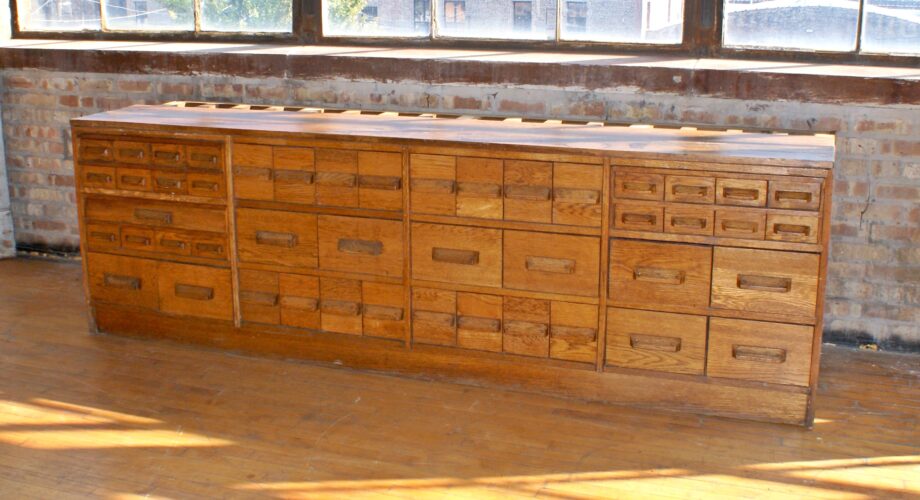 Antique Modular 47 Drawer Apothecary Unit