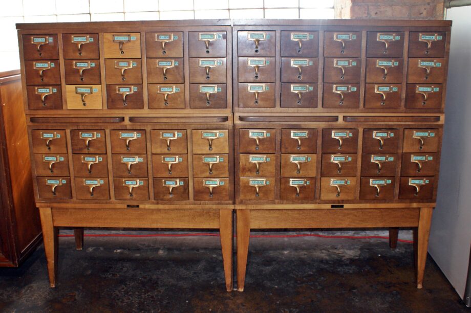 Gaylord Bros Library Card Catalog