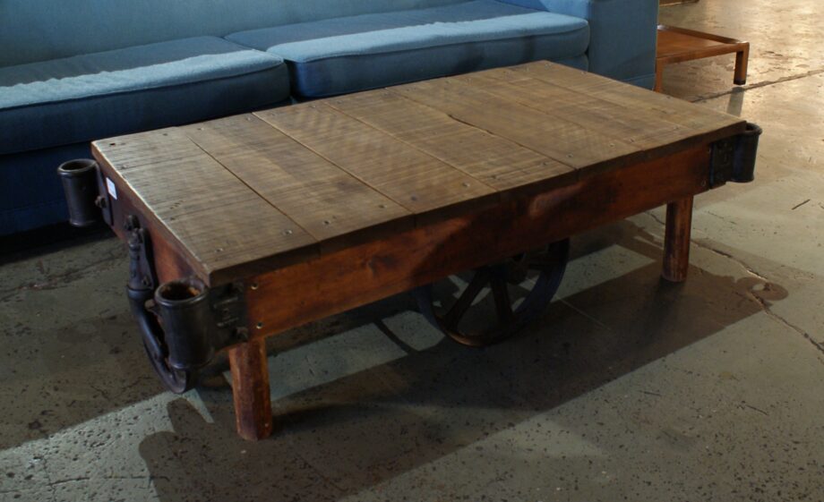 Refinished Industrial Cart Coffee Table