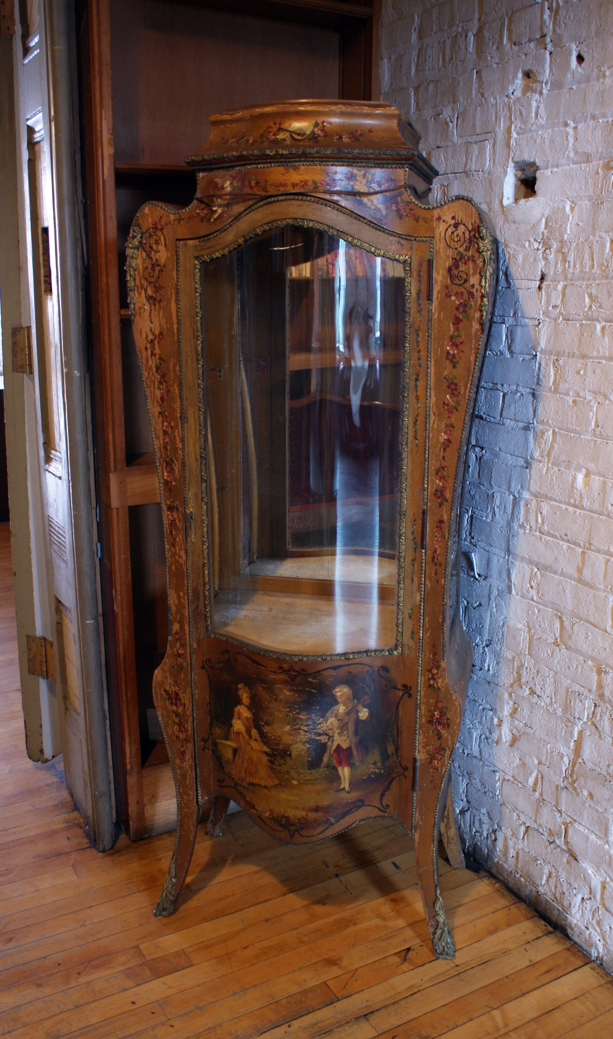 Curved Glass Curio Cabinet Antique | Taraba Home Review
