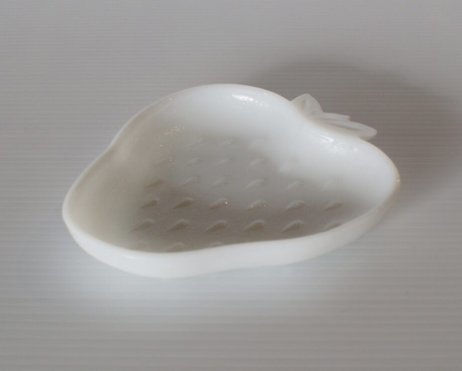 Vintage Milk Glass Strawberry Dish