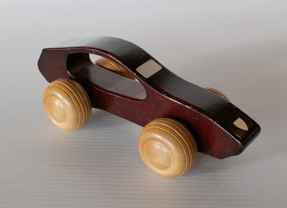 Large Wood Toy Racecar