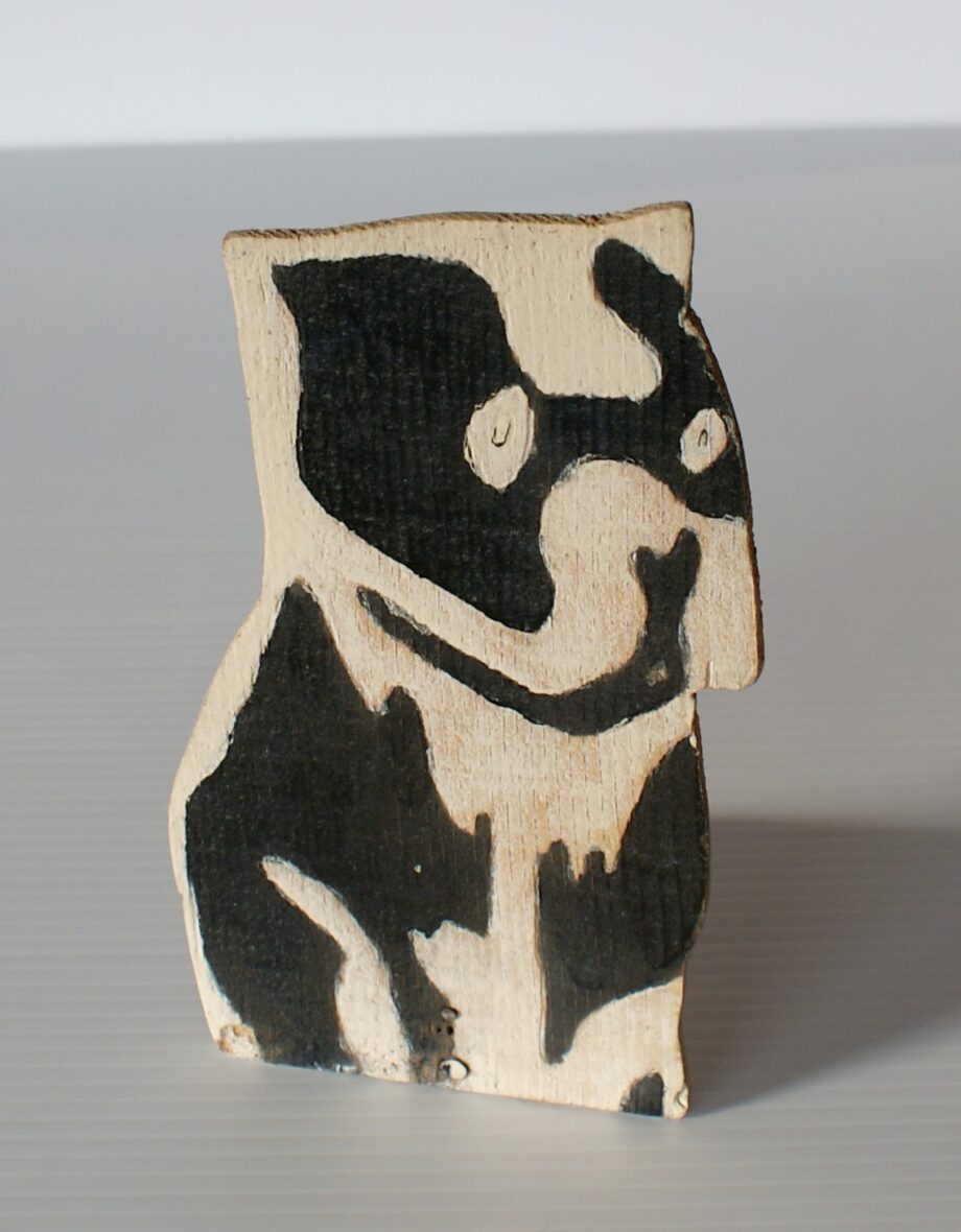 Primitive Wood French Bulldog Art