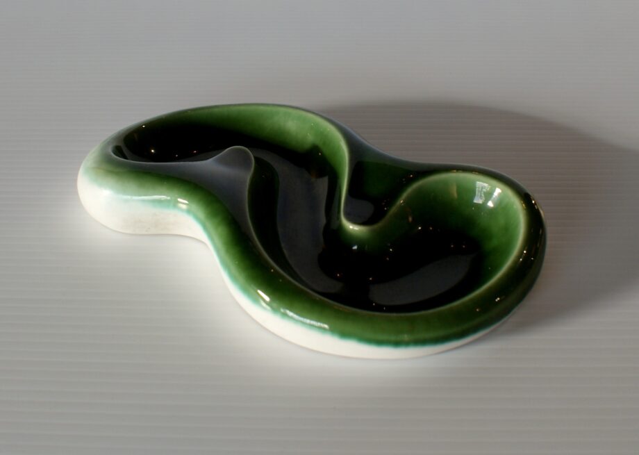 Green Ceramic S Tray by Arno Scheiding