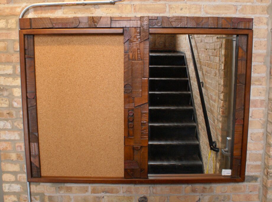 Lane Brutalist Mirror and Cork Board