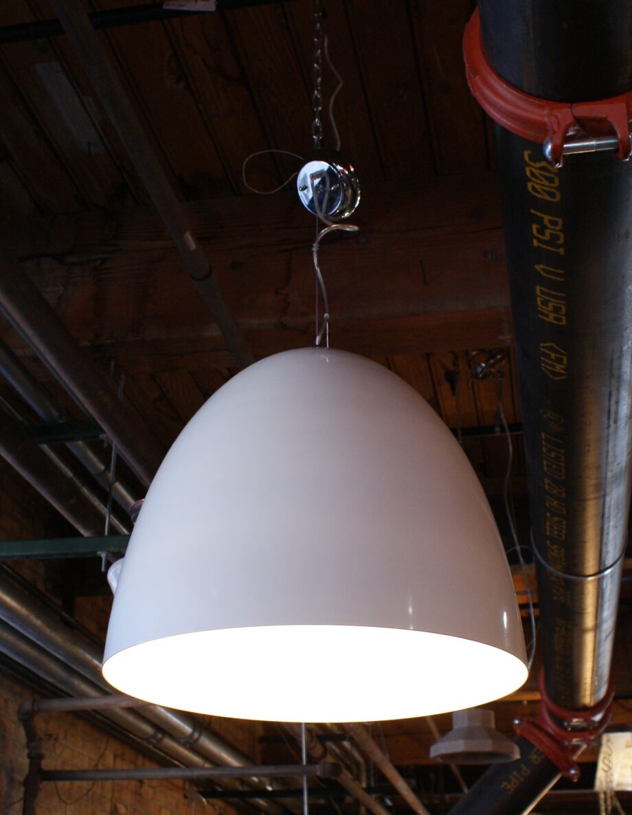 Contemporary White Bell Pendant Light