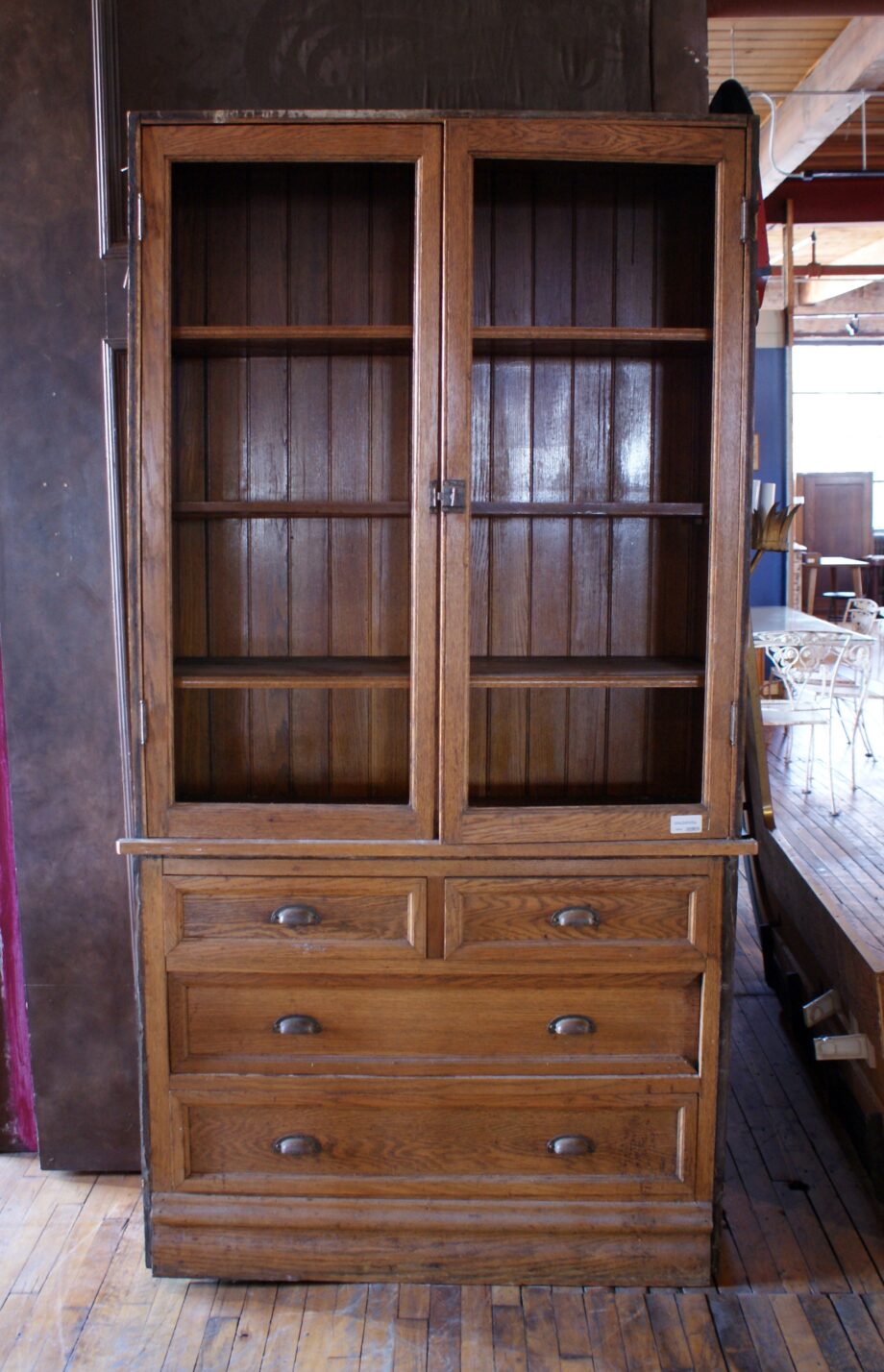 4 Drawer 2 Door Narrow Built In Hutch