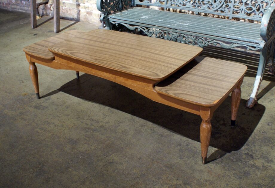 Vintage Laminate Coffee Table w Floating Middle