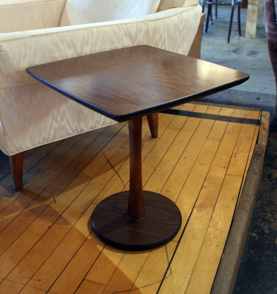 Small Teak and Laminate MCM Square Side Table