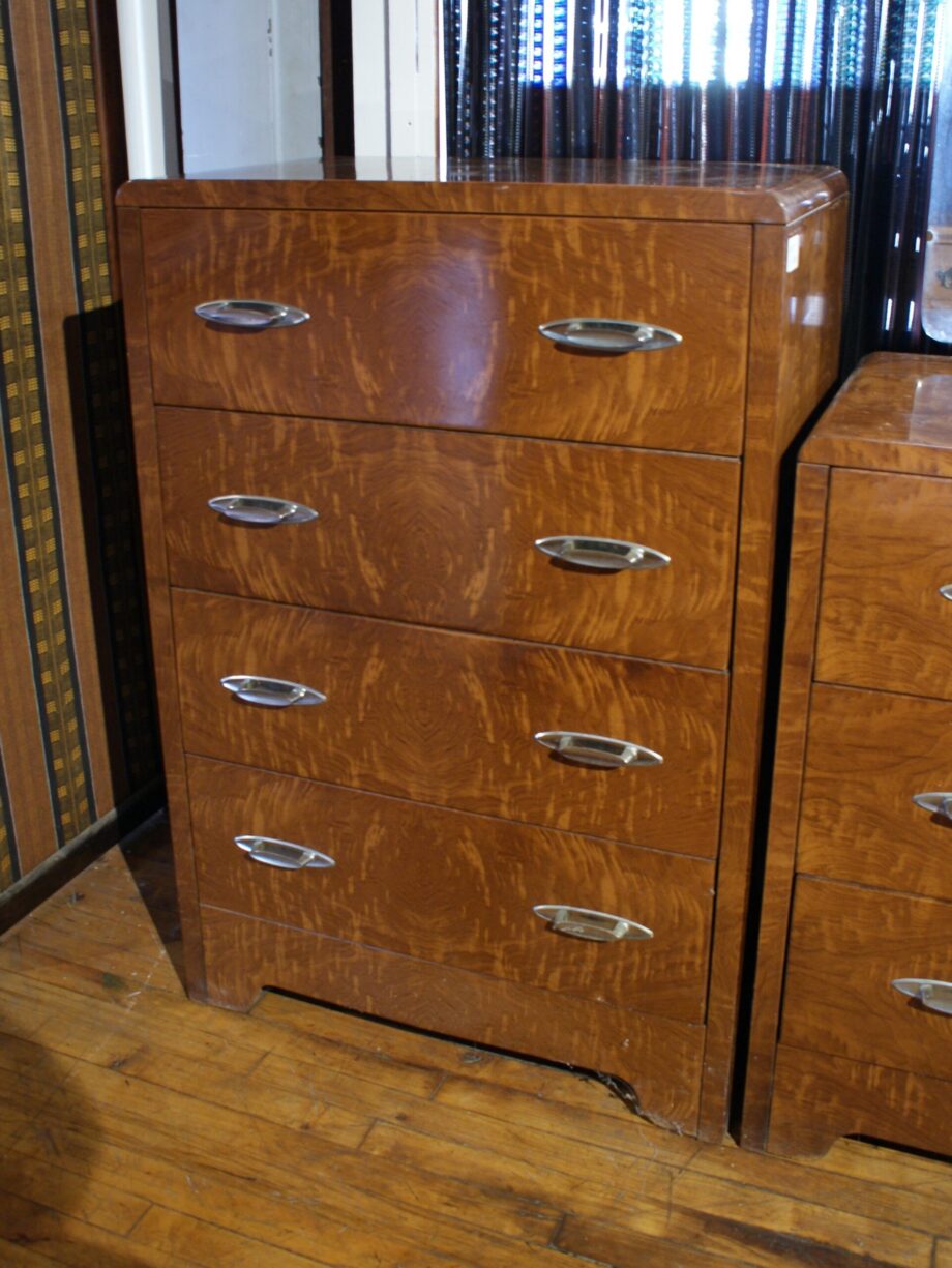 30s Joseph Turk Metal Highboy Dresser